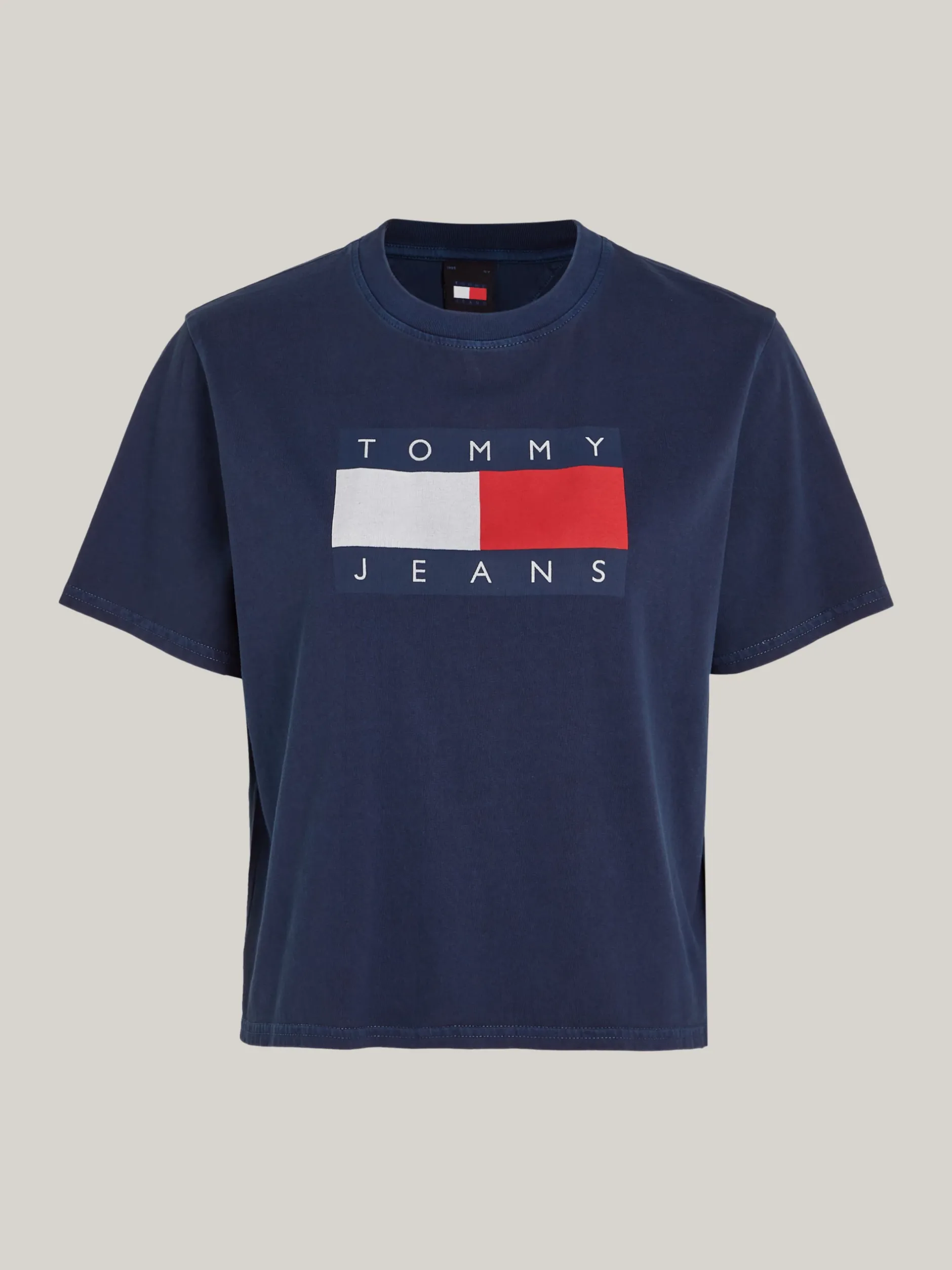 T-Shirty*Tommy Hilfiger T-shirt O Pudełkowym Kroju Z Naszywką Z Flagą DARK NIGHT NAVY