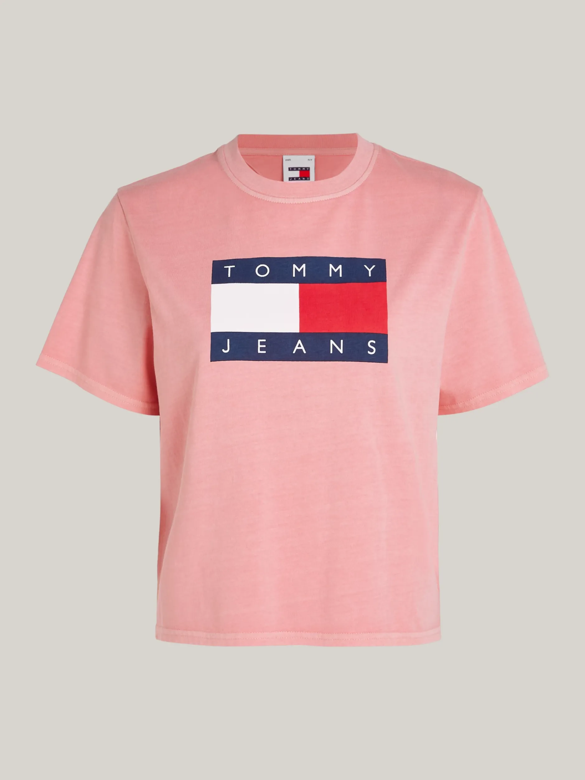 T-Shirty*Tommy Hilfiger T-shirt O Pudełkowym Kroju Z Naszywką Z Flagą BALLET PINK