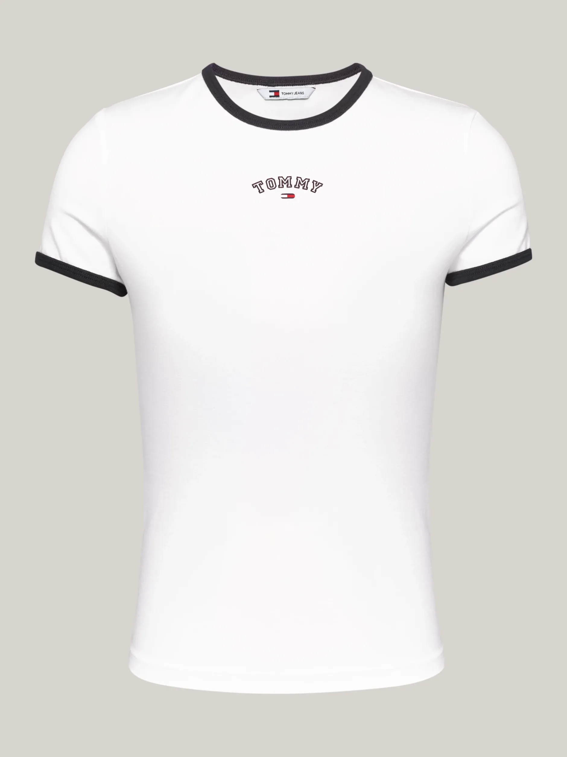 T-Shirty*Tommy Hilfiger T-shirt O Wąskim Kroju W Stylu Varsity WHITE