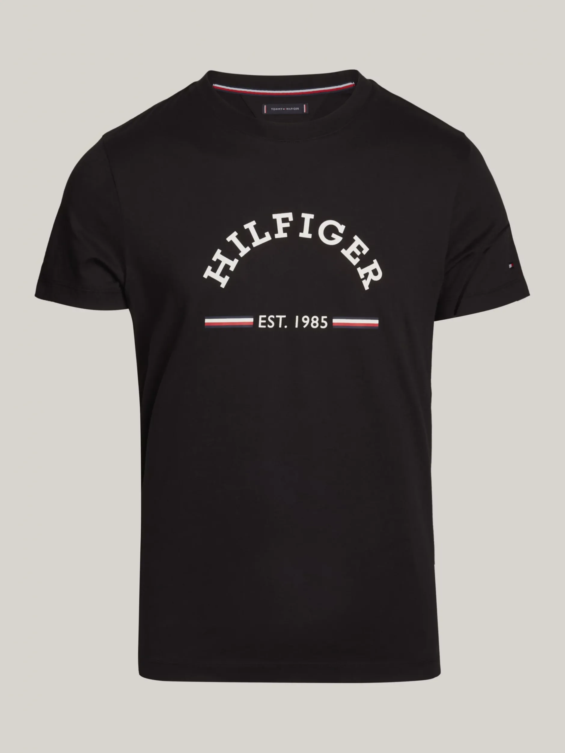 T-Shirty*Tommy Hilfiger T-shirt O Wąskim Kroju Z Logo BLACK