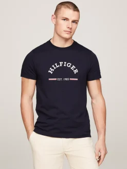 T-Shirty*Tommy Hilfiger T-shirt O Wąskim Kroju Z Logo DESERT SKY
