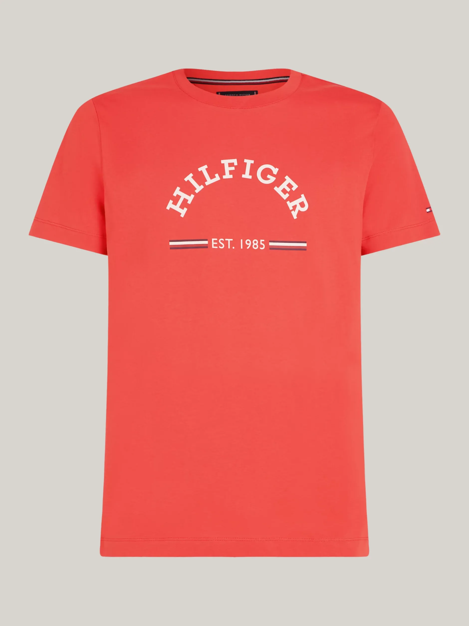T-Shirty*Tommy Hilfiger T-shirt O Wąskim Kroju Z Logo TERRA RED