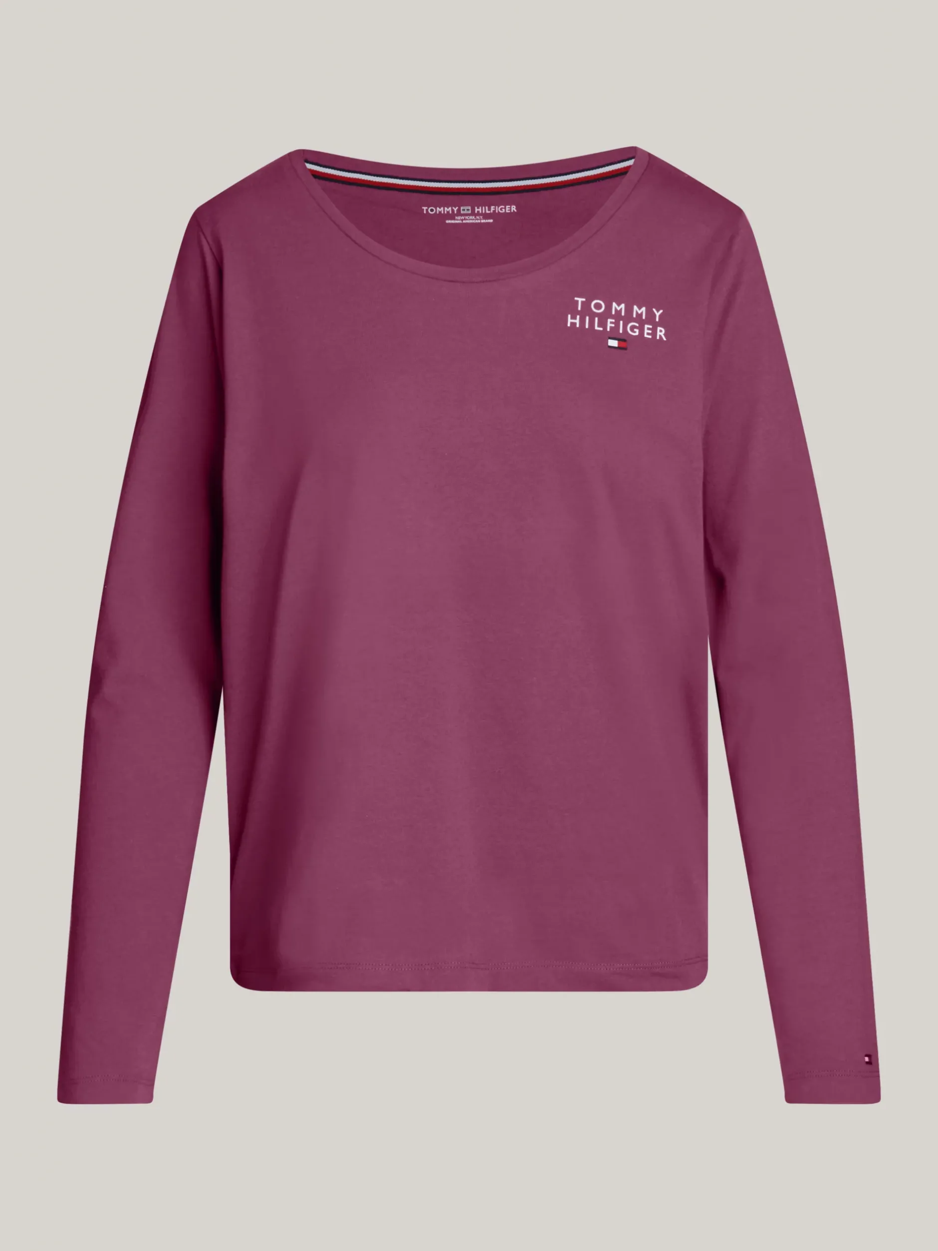 Stroje Domowe*Tommy Hilfiger T-shirt Od Piżamy TH Original HERITAGE PLUM