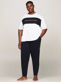 Stroje Domowe*Tommy Hilfiger T-shirt TH Original Plus Z Blokami Kolorów WHITE