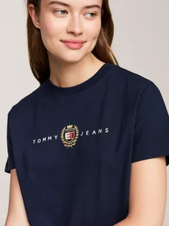 T-Shirty*Tommy Hilfiger T-shirt Varsity Z Okrągłym Dekoltem DARK NIGHT NAVY
