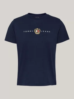 T-Shirty*Tommy Hilfiger T-shirt Varsity Z Okrągłym Dekoltem DARK NIGHT NAVY