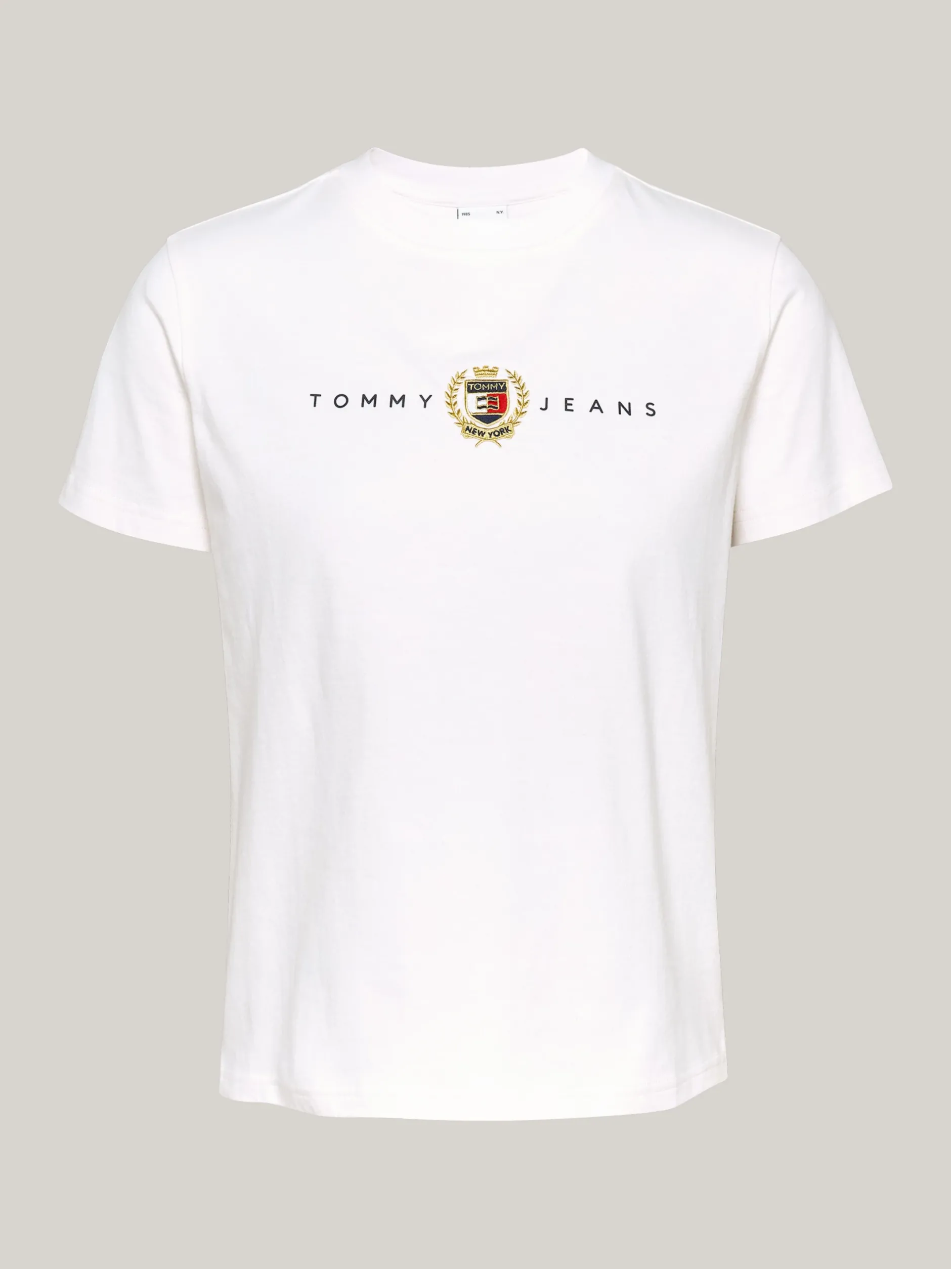 T-Shirty*Tommy Hilfiger T-shirt Varsity Z Okrągłym Dekoltem ANCIENT WHITE