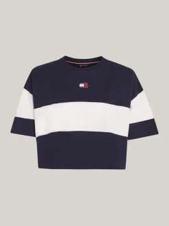 T-Shirty*Tommy Hilfiger T-shirt W Bloki Kolorów Z Naszywką DARK NIGHT NAVY / MULTI