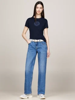 T-Shirty*Tommy Hilfiger T-shirt W Uczelnianym Stylu Z Logo Explorer DARK NIGHT NAVY