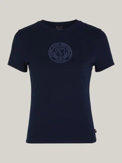 T-Shirty*Tommy Hilfiger T-shirt W Uczelnianym Stylu Z Logo Explorer DARK NIGHT NAVY