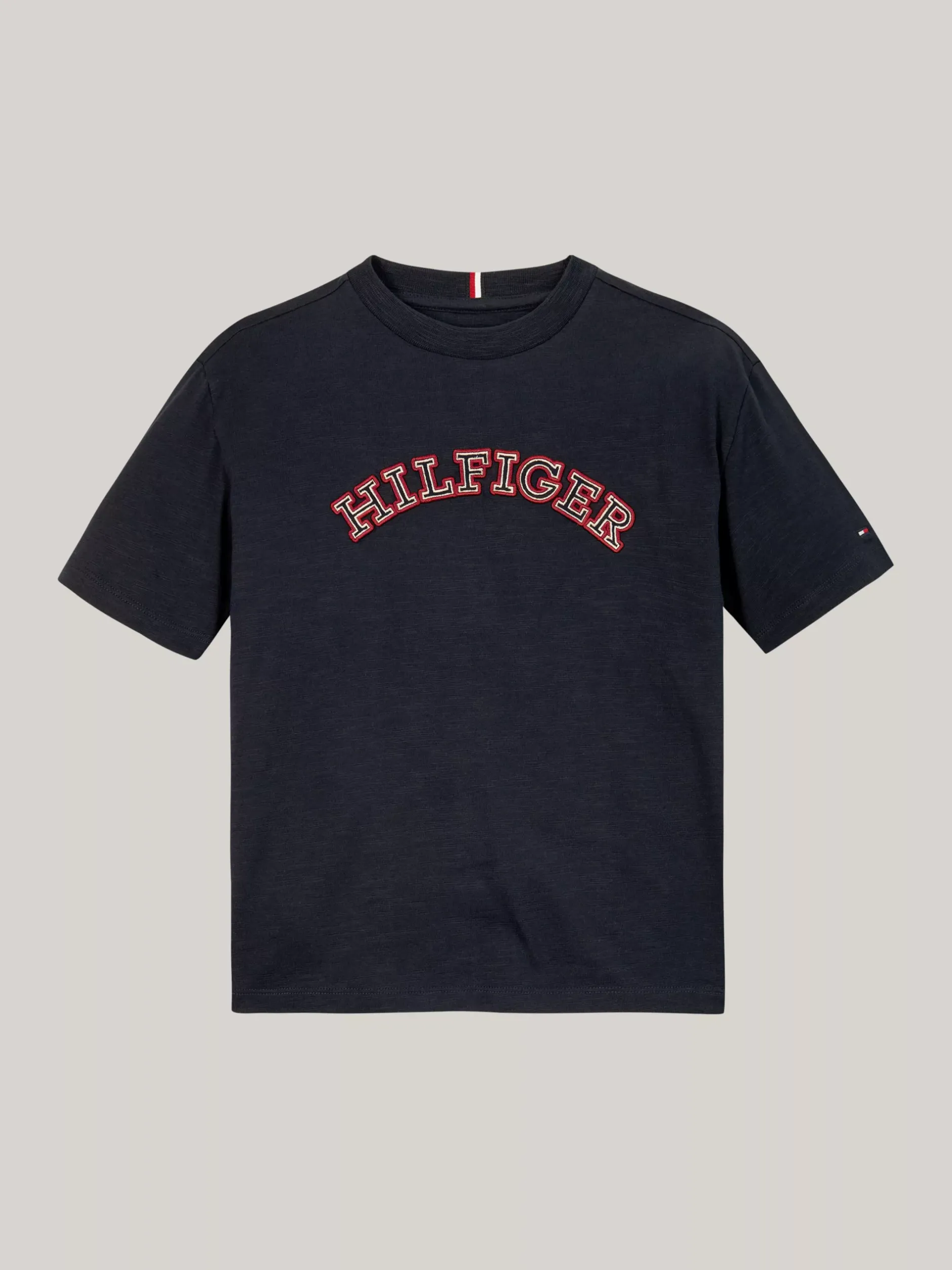 T-Shirty I Koszulki Polo*Tommy Hilfiger T-shirt Z Aplikacją Z Logo Hilfiger Monotype DESERT SKY