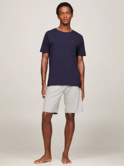 Stroje Domowe*Tommy Hilfiger T-shirt Z Bawełny NAVY BLAZER