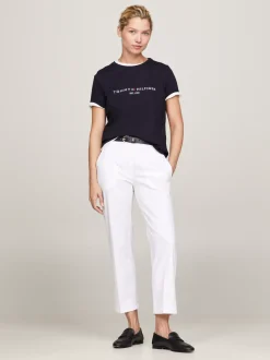 T-Shirty*Tommy Hilfiger T-shirt Z Bawełny Z Logo DESERT SKY