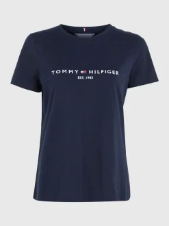T-Shirty*Tommy Hilfiger T-shirt Z Bawełny Z Logo DESERT SKY