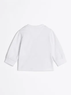 Dziewczynki|Chłopcy*Tommy Hilfiger T-shirt Z Długim Rękawem I Flokowanym Logo WHITE