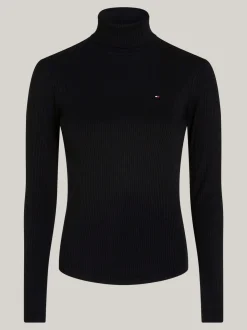 T-Shirty*Tommy Hilfiger T-shirt Z Długim Rękawem I Golfem BLACK