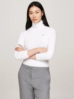 T-Shirty*Tommy Hilfiger T-shirt Z Długim Rękawem I Golfem ECRU