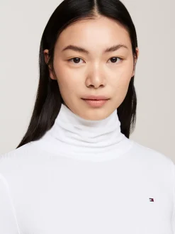 T-Shirty*Tommy Hilfiger T-shirt Z Długim Rękawem I Golfem ECRU