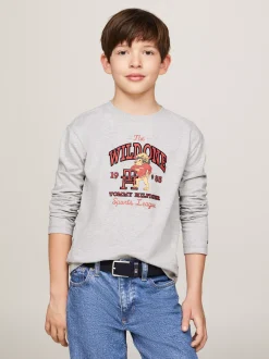 T-Shirty I Koszulki Polo*Tommy Hilfiger T-shirt Z Długim Rękawem I Logo LIGHT GREY HEATHER