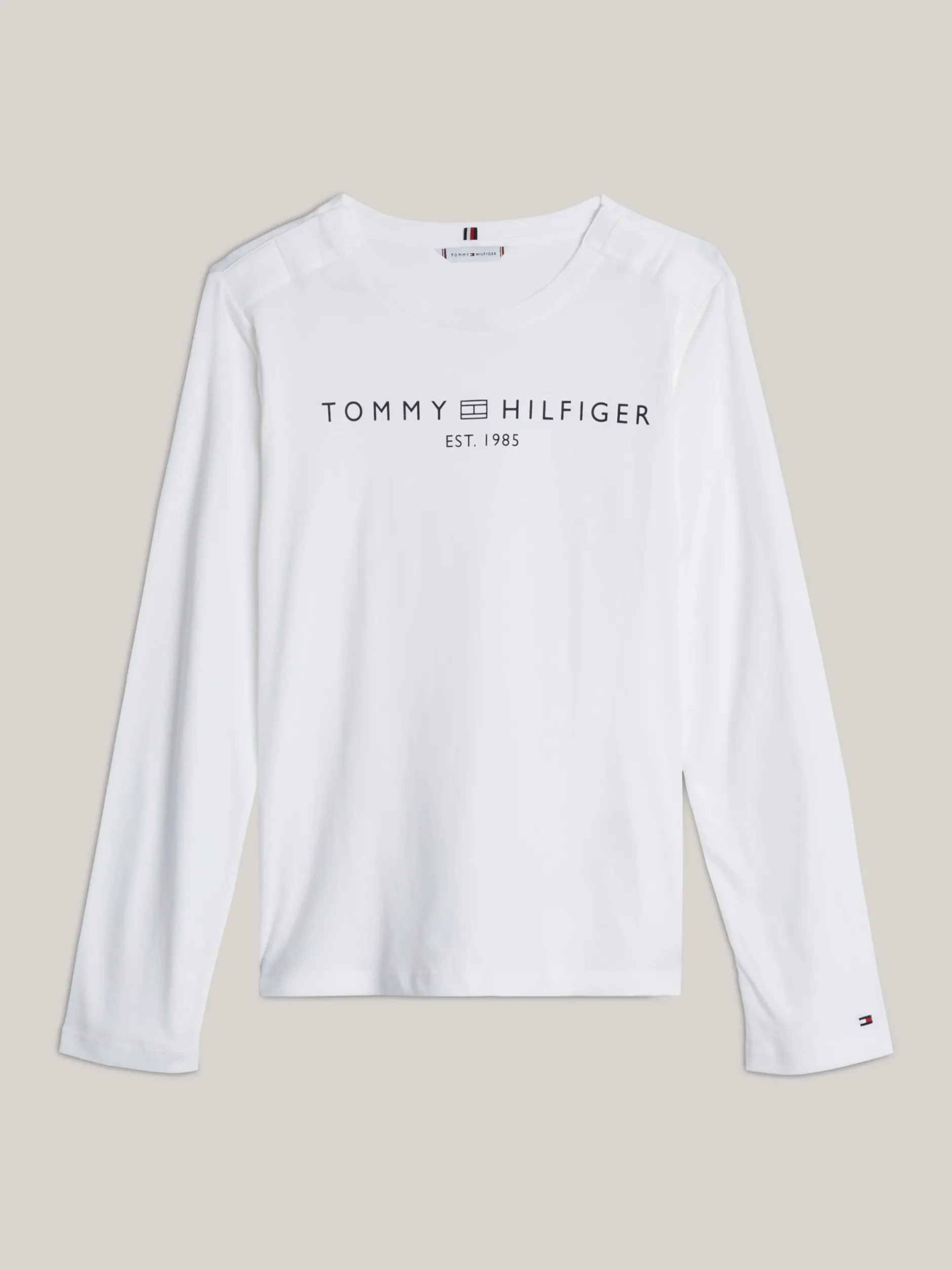T-Shirty*Tommy Hilfiger T-shirt Z Długim Rękawem I Logo Adaptive TH OPTIC WHITE
