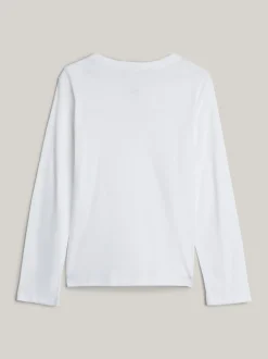 T-Shirty*Tommy Hilfiger T-shirt Z Długim Rękawem I Logo Adaptive TH OPTIC WHITE