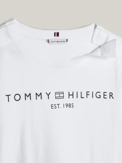 T-Shirty*Tommy Hilfiger T-shirt Z Długim Rękawem I Logo Adaptive TH OPTIC WHITE