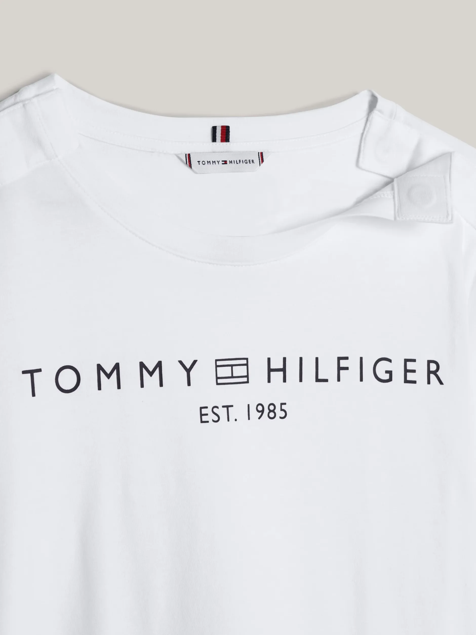 T-Shirty*Tommy Hilfiger T-shirt Z Długim Rękawem I Logo Adaptive TH OPTIC WHITE
