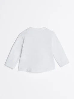 Dziewczynki|Chłopcy*Tommy Hilfiger T-shirt Z Długim Rękawem Z Metalicznym Logo WHITE
