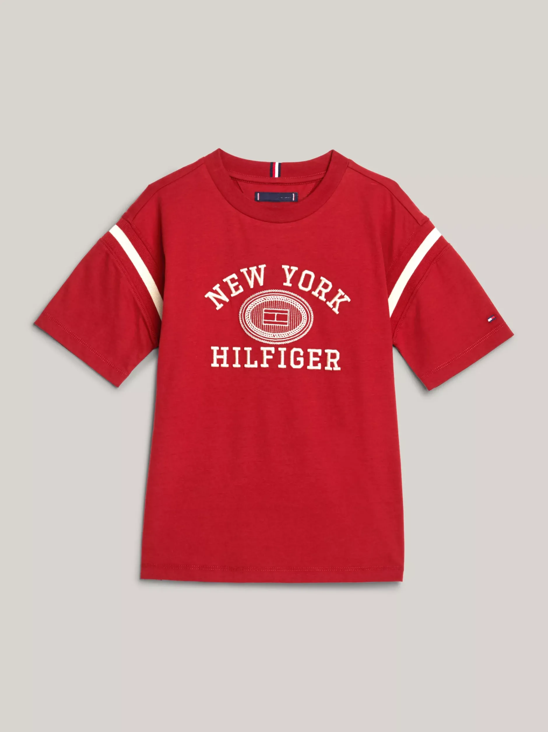 T-Shirty I Koszulki Polo*Tommy Hilfiger T-shirt Z Haftem Z Logo Hilfiger DARK MAGMA
