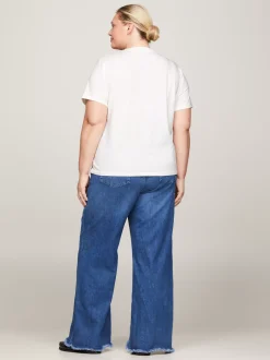 T-Shirty*Tommy Hilfiger T-shirt Z Kolekcji Curve 1985 Collection ECRU