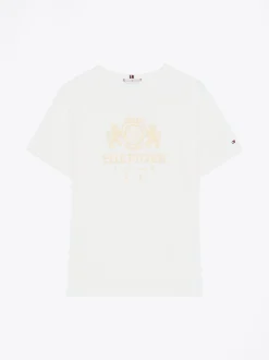 T-Shirty*Tommy Hilfiger T-shirt Z Kontrastowym Wykończeniem ANCIENT WHITE