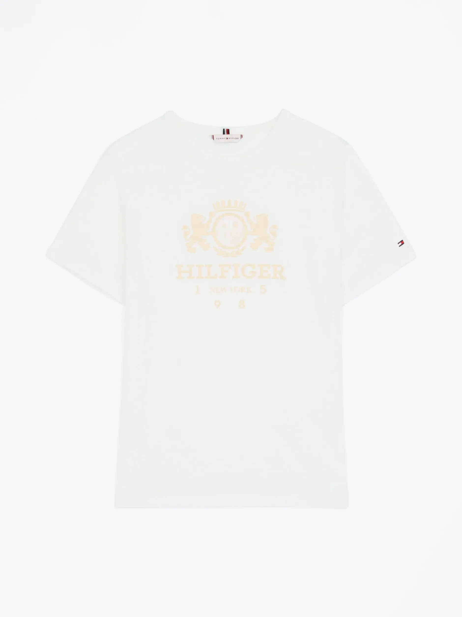 T-Shirty*Tommy Hilfiger T-shirt Z Kontrastowym Wykończeniem ANCIENT WHITE