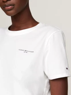 T-Shirty*Tommy Hilfiger T-shirt Z Logo 1985 Collection NOS ECRU