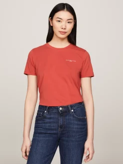 T-Shirty*Tommy Hilfiger T-shirt Z Logo 1985 Collection TERRA RED