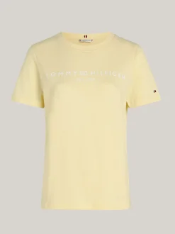 T-Shirty*Tommy Hilfiger T-shirt Z Logo Z Flagą Curve LEMON ZEST