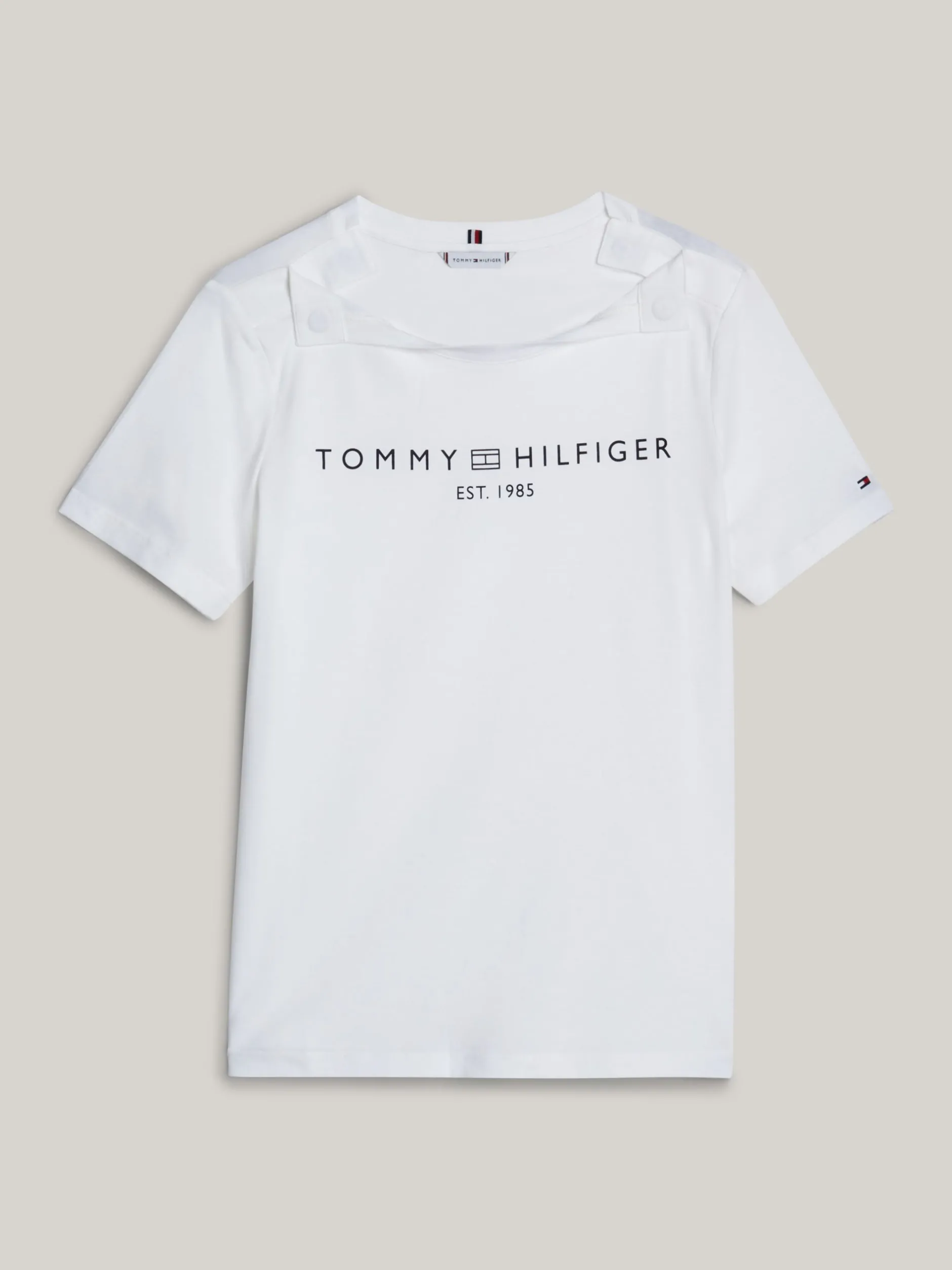 T-Shirty*Tommy Hilfiger T-shirt Z Logo Z Kolekcji Adaptive TH OPTIC WHITE