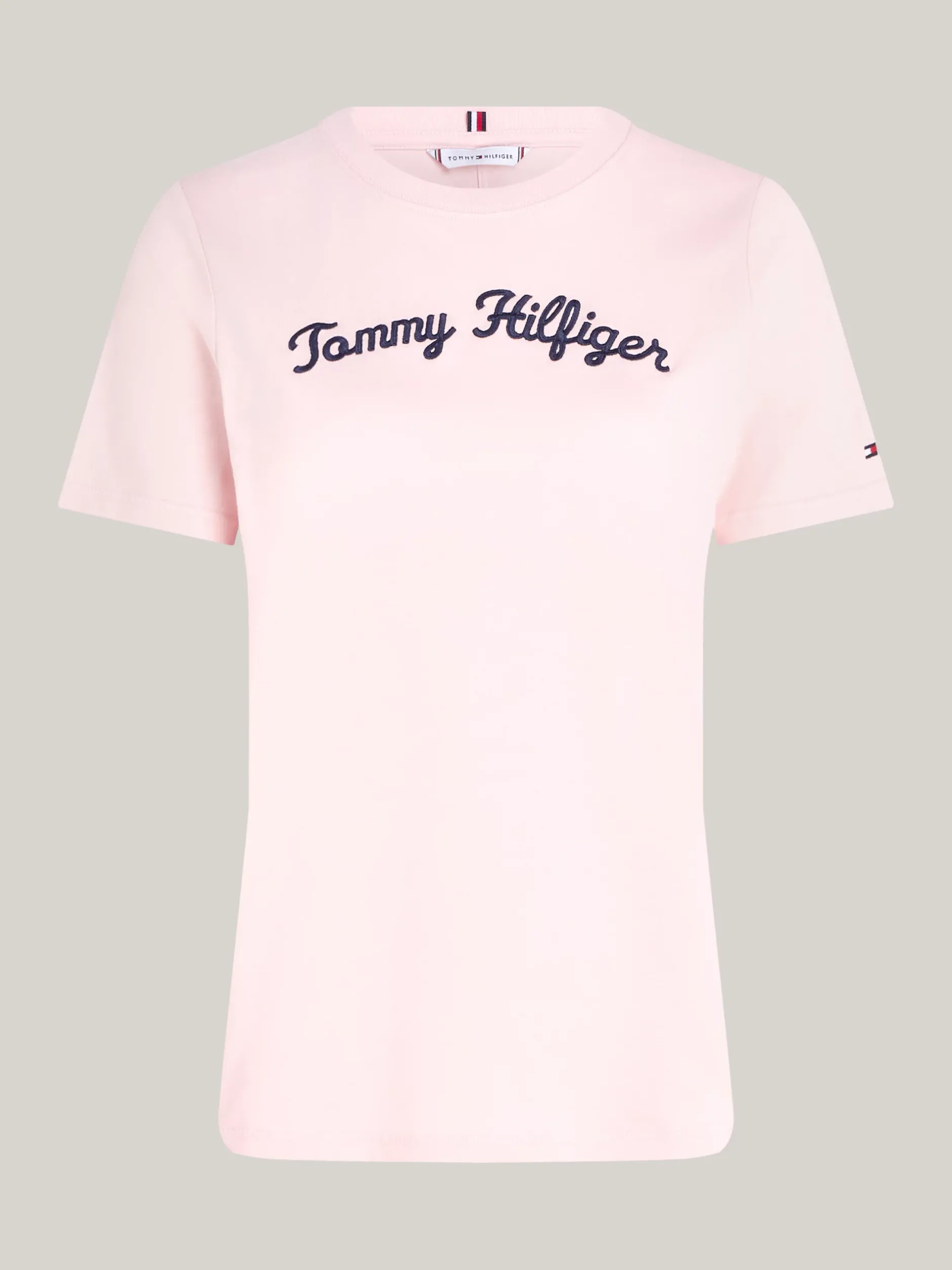 T-Shirty*Tommy Hilfiger T-shirt Z Napisem Z Kolekcji Curve DELICATE PINK