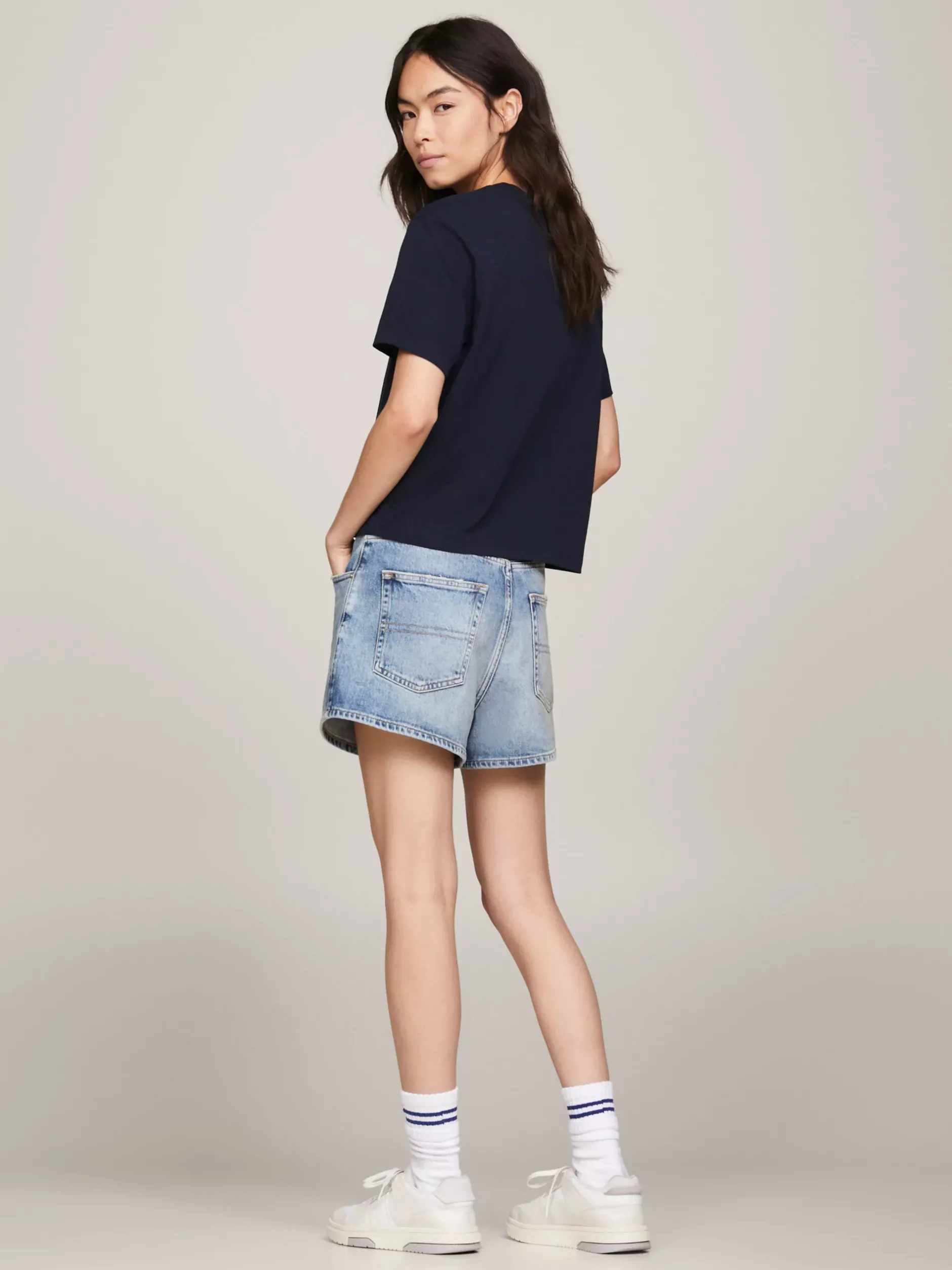 T-Shirty*Tommy Hilfiger T-shirt Z Okrągłym Dekoltem DARK NIGHT NAVY