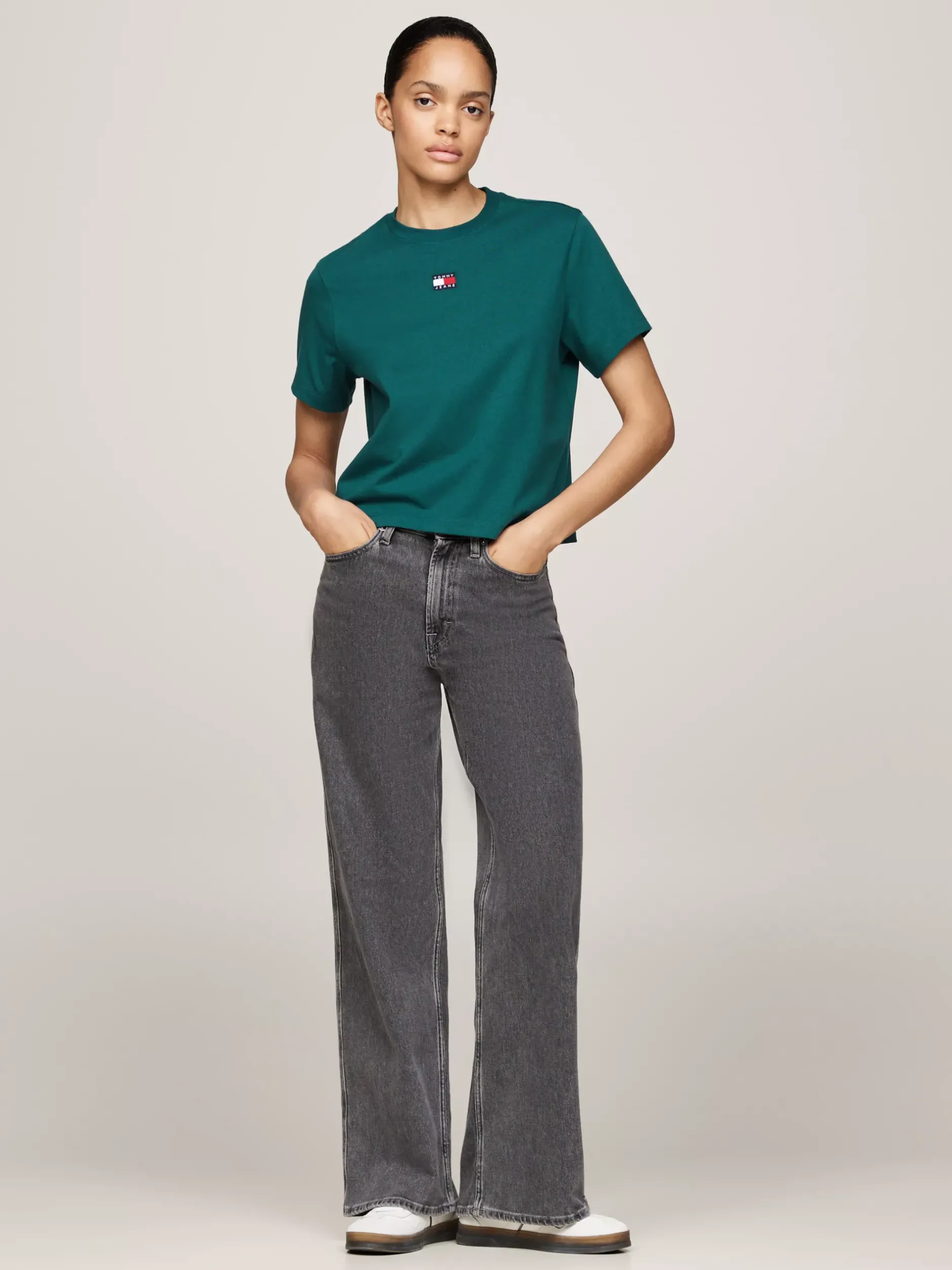 T-Shirty*Tommy Hilfiger T-shirt Z Okrągłym Dekoltem DEEP SEAWATER