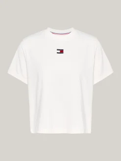 T-Shirty*Tommy Hilfiger T-shirt Z Okrągłym Dekoltem ANCIENT WHITE