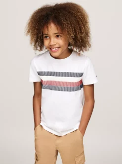 T-Shirty I Koszulki Polo*Tommy Hilfiger T-shirt Z Okrągłym Dekoltem WHITE