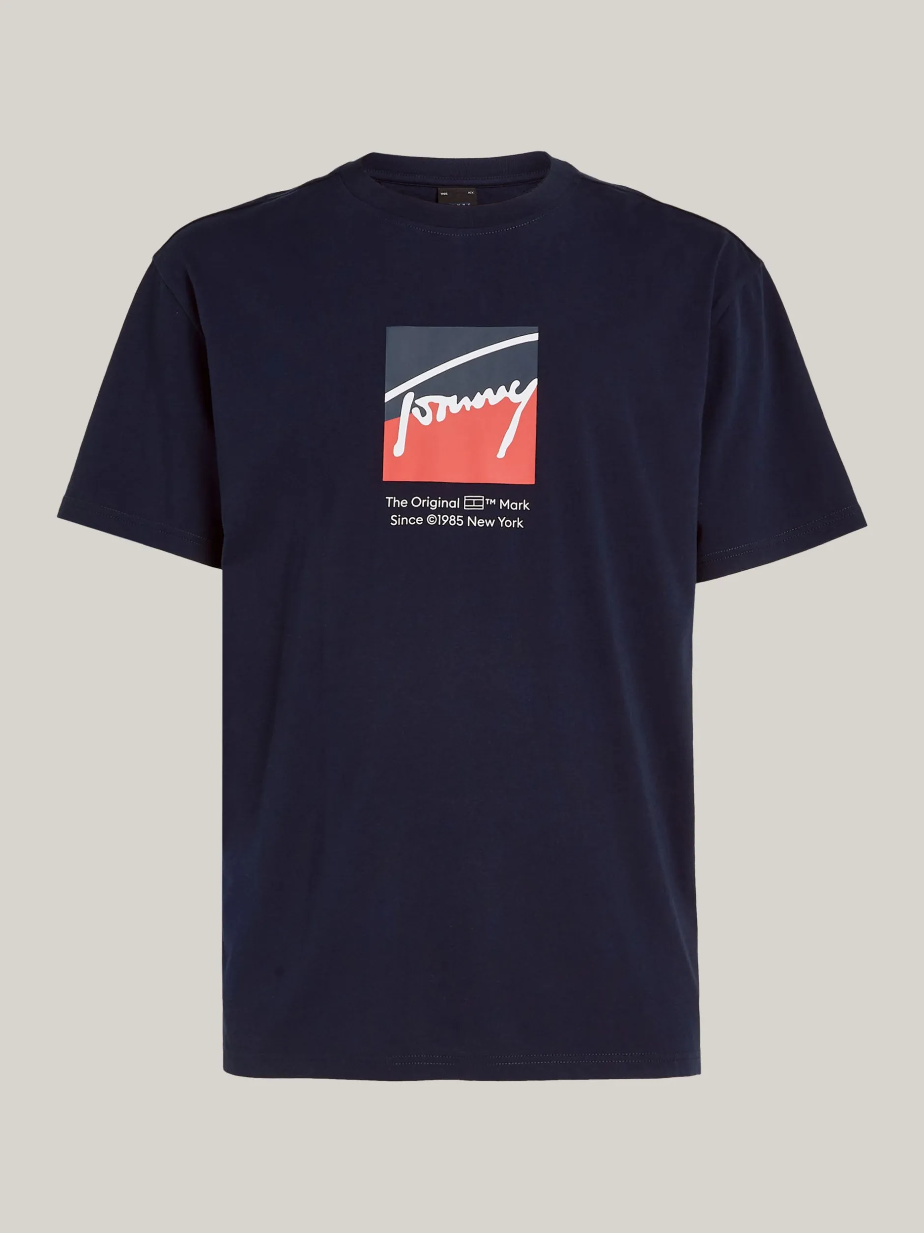 T-Shirty*Tommy Hilfiger T-shirt Z Okrągłym Dekoltem Z Logo DARK NIGHT NAVY