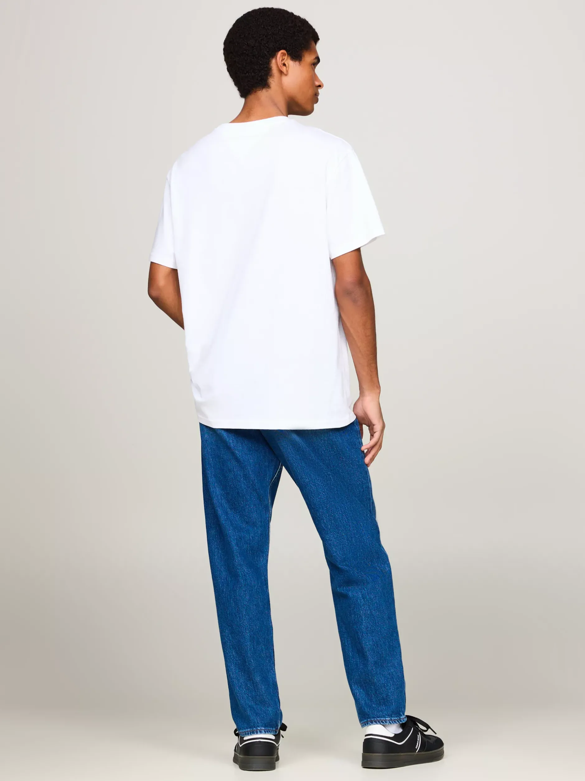 T-Shirty*Tommy Hilfiger T-shirt Z Okrągłym Dekoltem I Logo WHITE