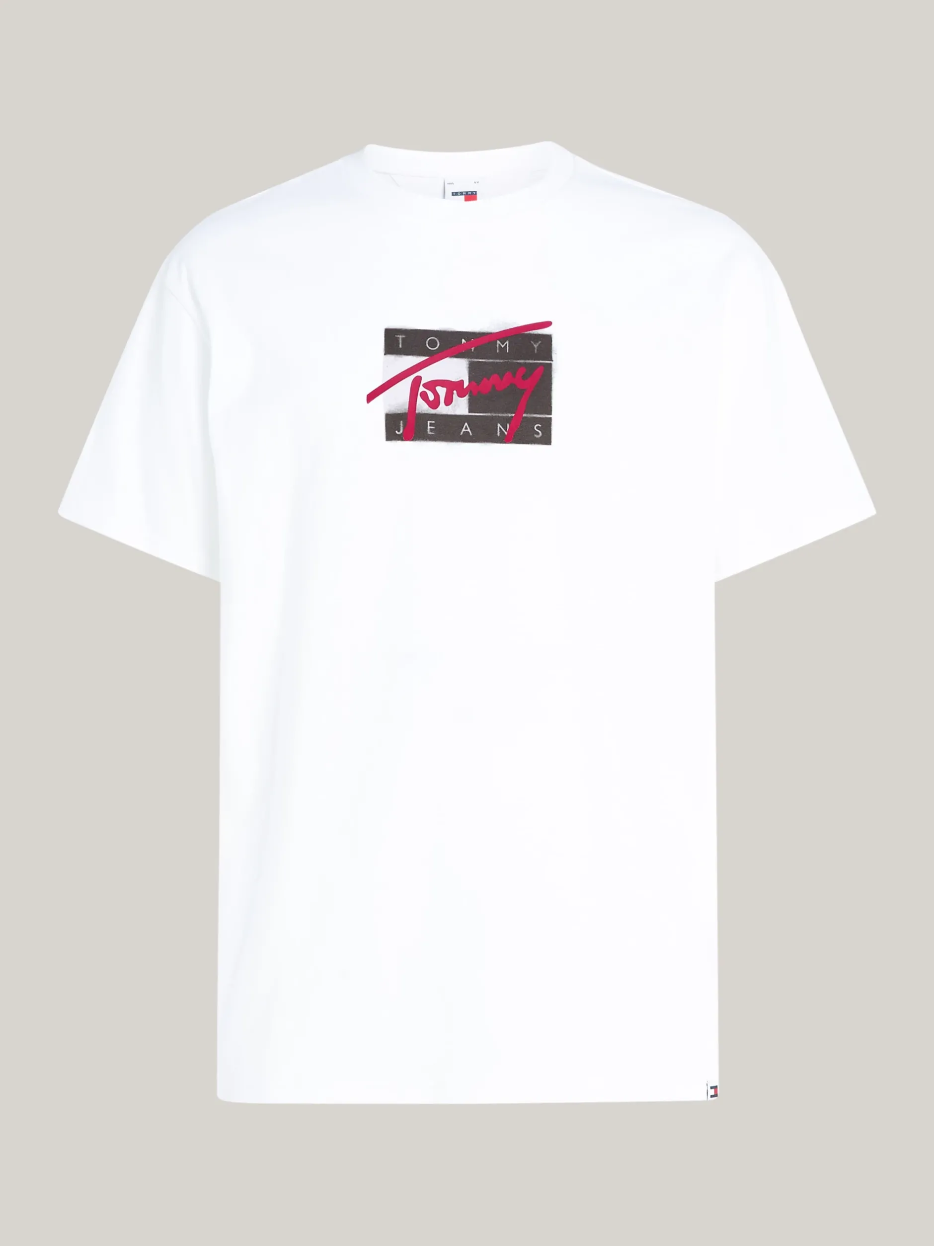 T-Shirty*Tommy Hilfiger T-shirt Z Okrągłym Dekoltem I Logo WHITE