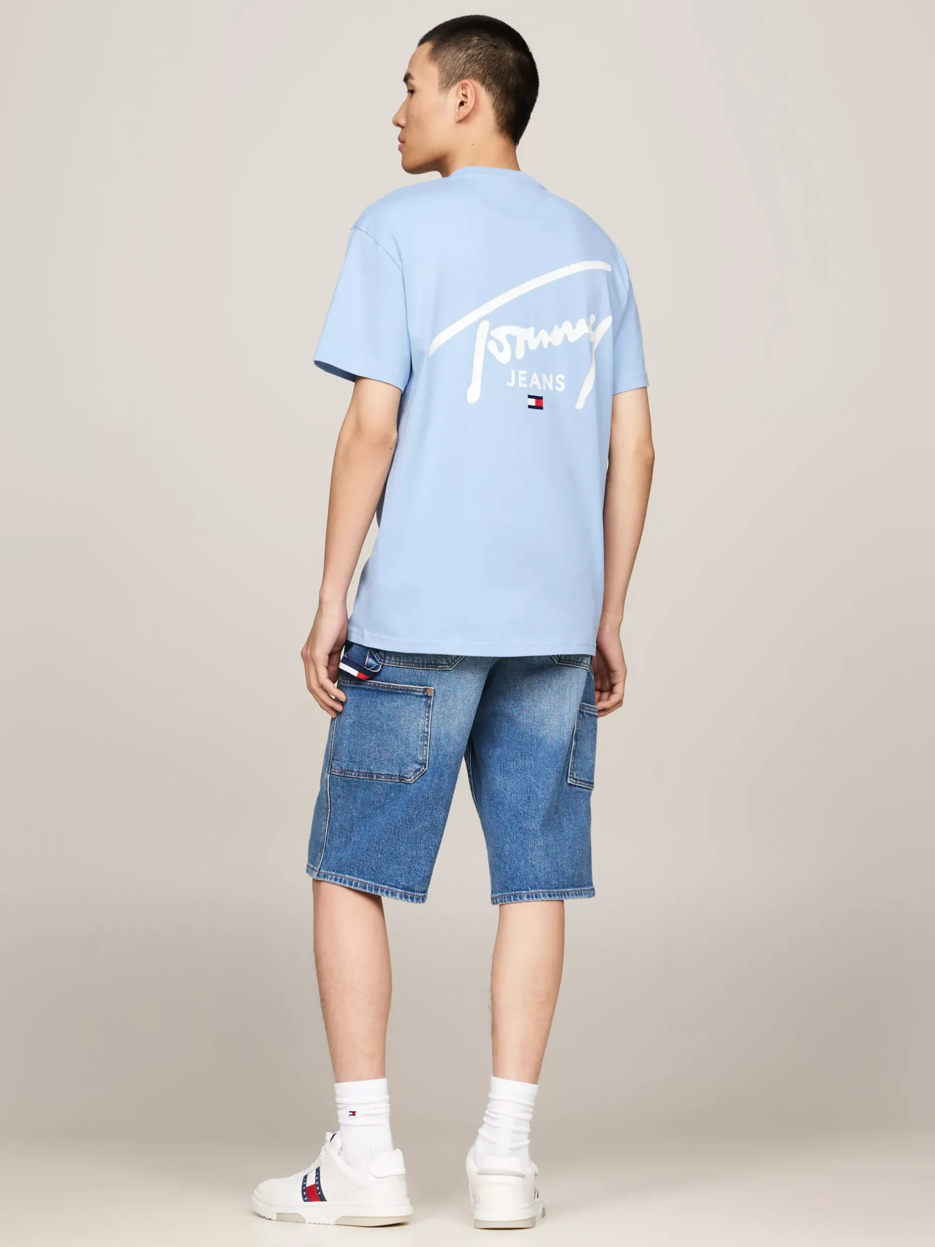 T-Shirty*Tommy Hilfiger T-shirt Z Okrągłym Dekoltem I Logo WESTSIDE BLUE