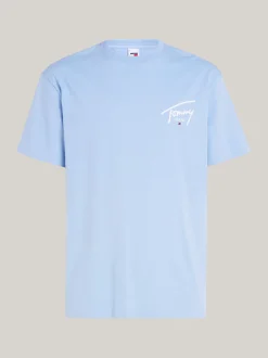 T-Shirty*Tommy Hilfiger T-shirt Z Okrągłym Dekoltem I Logo WESTSIDE BLUE