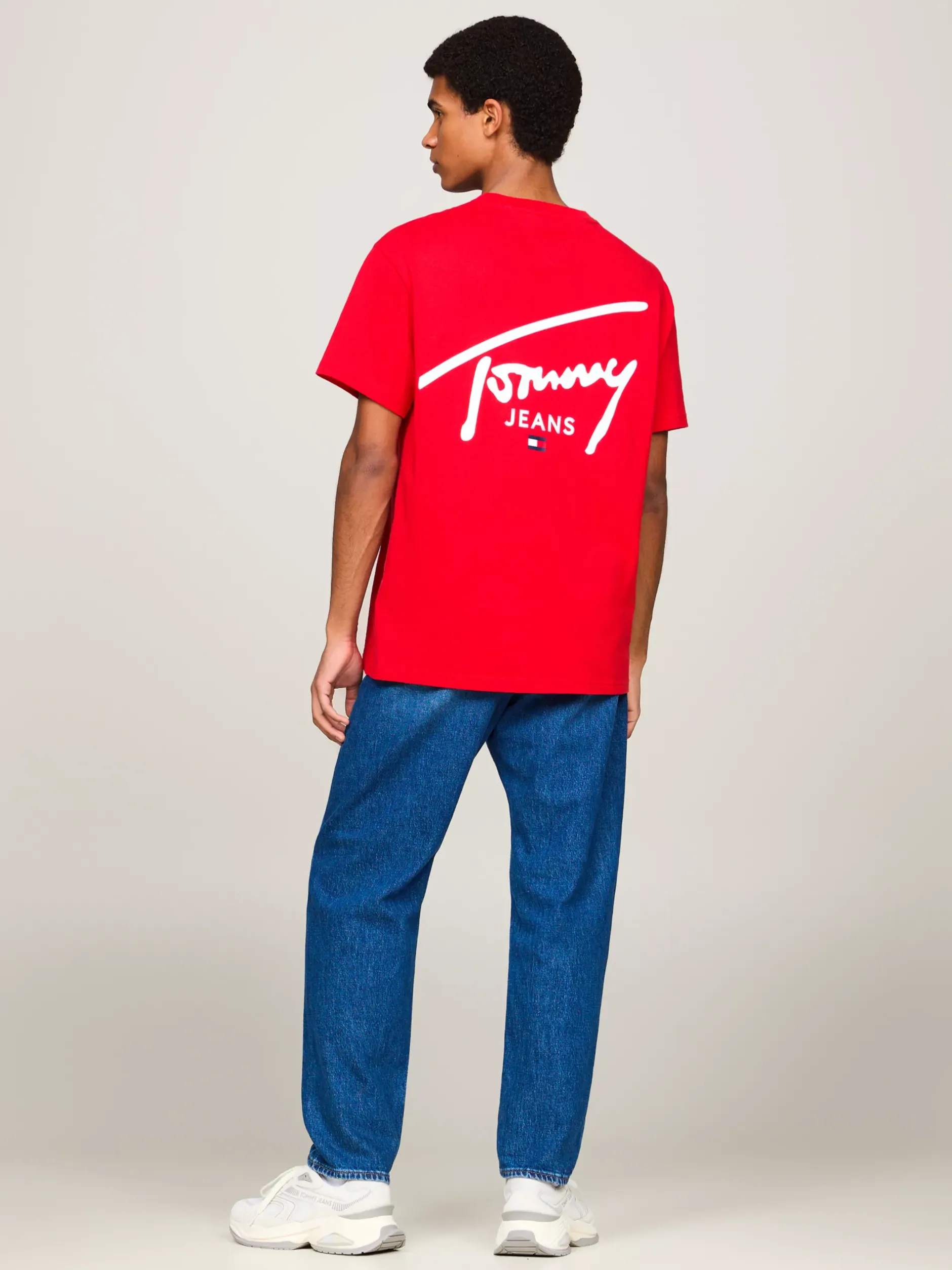 T-Shirty*Tommy Hilfiger T-shirt Z Okrągłym Dekoltem I Logo DEEP CRIMSON