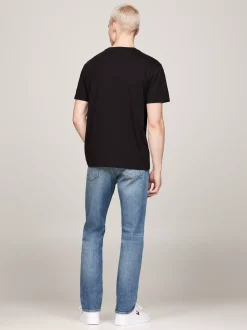 T-Shirty*Tommy Hilfiger T-shirt Z Okrągłym Dekoltem I Logo BLACK