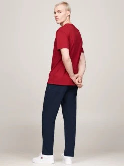 T-Shirty*Tommy Hilfiger T-shirt Z Okrągłym Dekoltem I Logo REGATTA RED