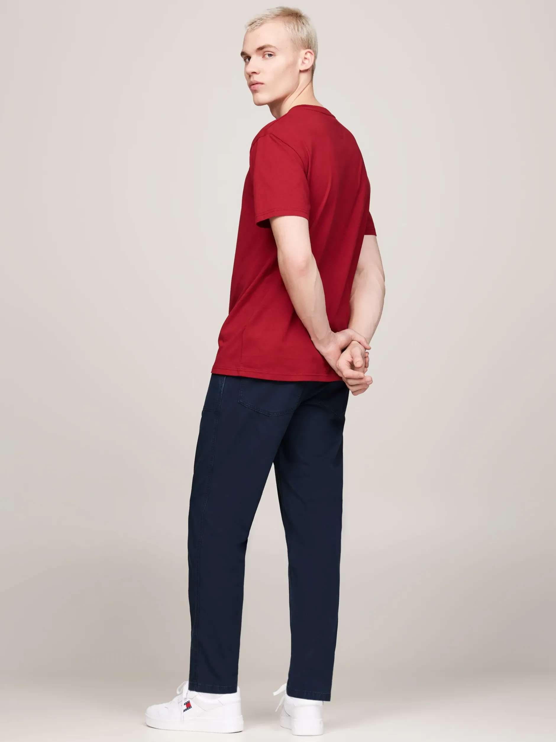 T-Shirty*Tommy Hilfiger T-shirt Z Okrągłym Dekoltem I Logo REGATTA RED